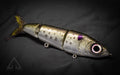 Fishing lure resembling a fish on a dark background