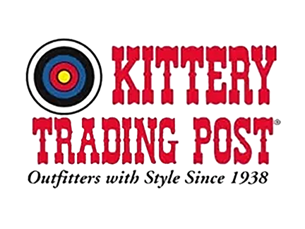 Kittery Trading Post logo with red text and target symbol on a white background