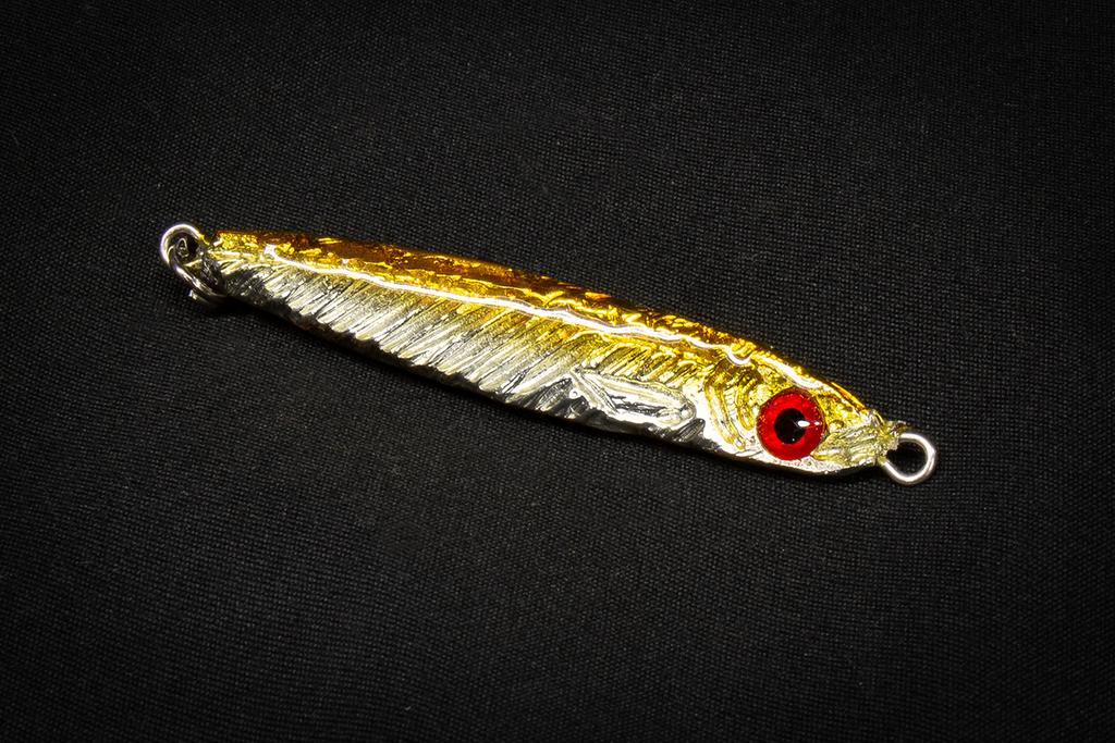 100% pure tin vertical jig in gold