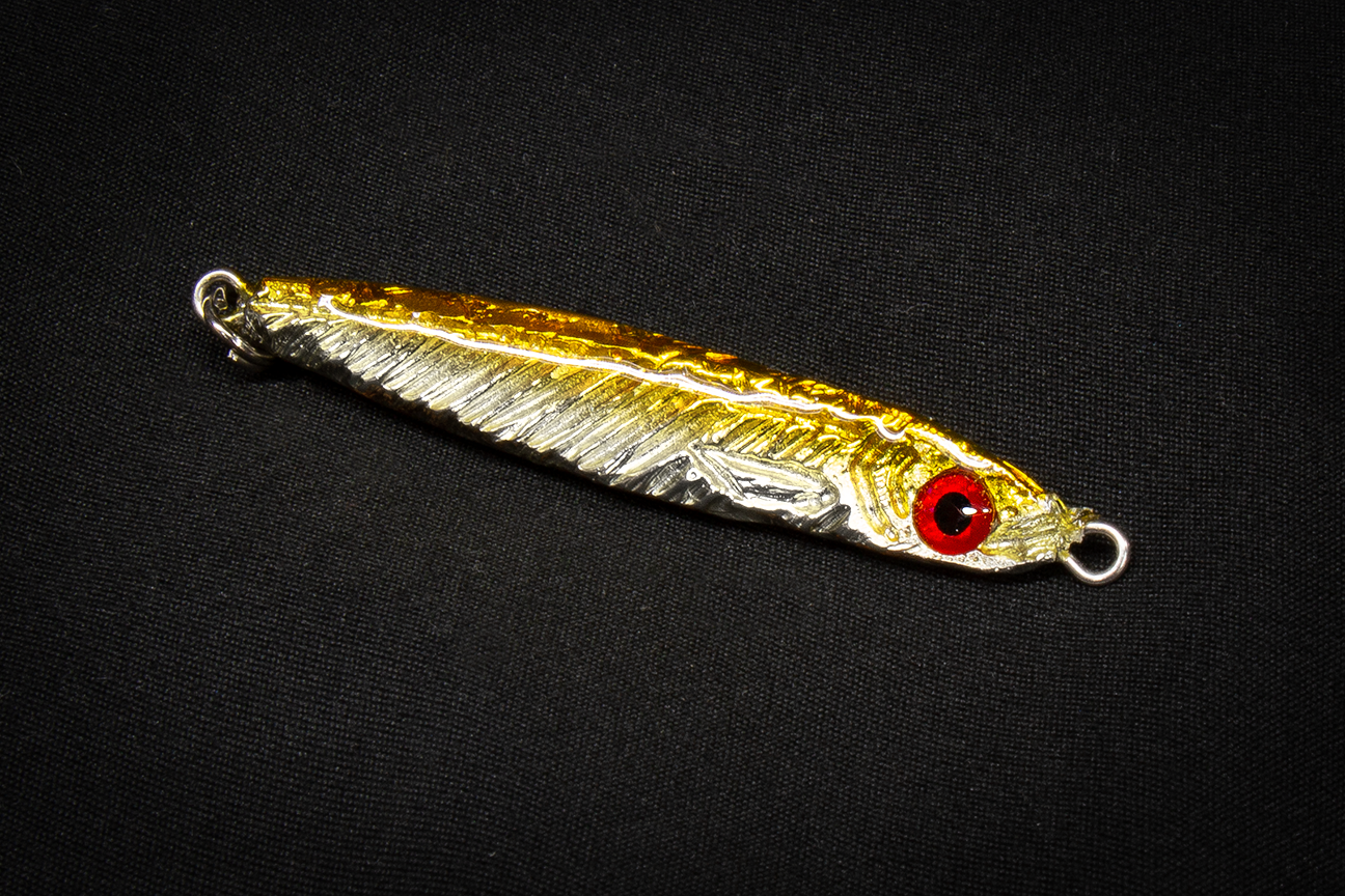 100% pure tin vertical jig in gold